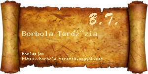 Borbola Terézia névjegykártya